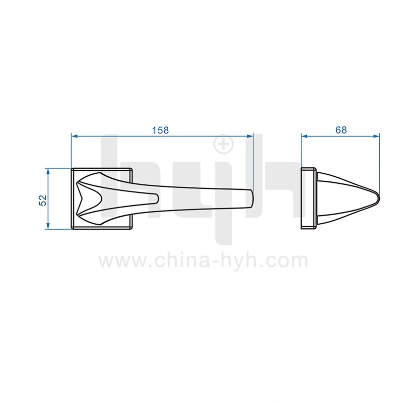 Modern Design Fancy Double Sided Security Door Handle